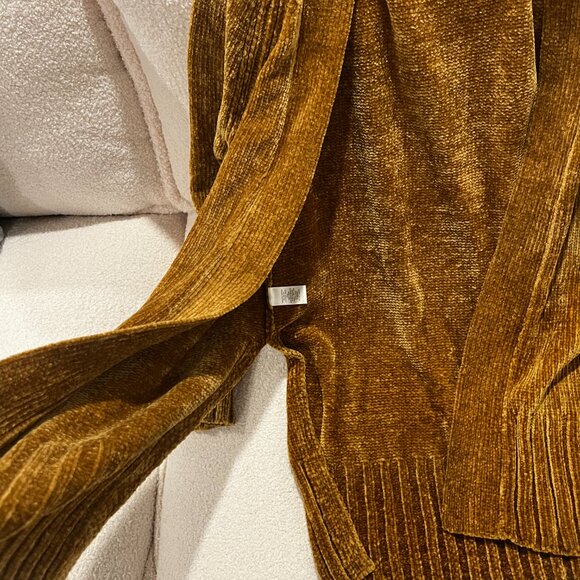 LOFT Gold Chenille Cardigan - Picture 2 of 2